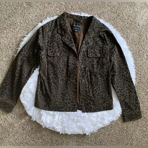 Sanctuary‎ Animal Print Jacket Womens Size Medium Missing Button